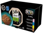 Sheba Sauce Collection Selection of Flavours 8x85 g nedves teljes értékű eledel felnőtt macskáknak szaftos szeletekben lazaccal, tonhallal, csirkével, kacsával