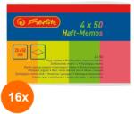 Herlitz Set 16 x 4 Bloc Notite Mini Adezive, 20 mm x 50 mm, 50 File, Herlitz (REH-16xHRZ-0790642-4)