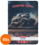 Herlitz Set 50 x Caiet A5, 48 File, Dictando, Monster Truck (REH-50xHRZ-9487500)