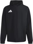 adidas Men's Entrada 22 All Weather Water and Wind Resistant Rain Anorak - Black/White