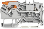 Wago 2102-1201 2 vezetékes átmenő sorkapocs műk. karral és Push-in CAGE CLAMP-pel 2, 5 mm2, SZÜRKE (2102-1201)