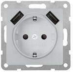 Siemens 5UB1970-0AM01 dugalj + 2xUSB A 2, 4A, antracit (RAL7016), DELTA i-system - Készlet erejéig! ! ! (5UB19700AM01)