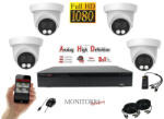 Monitorrs Security - AHD dóm kamerarendszer 4 kamerával 2 Mpix - 6196K4