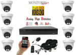 Monitorrs Security - AHD dóm kamerarendszer 8 kamerával 2 Mpix - 6196K8