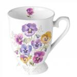 Ambiente Porcelán bögre - 250ml - Pansies