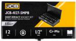 JCB JCB 4127-5MPB mély ütvecsavarozó dugókulcs 1/2" 12 részes 10-24mm (JCB-4127-5MPB)