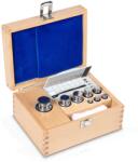 KERN súlykészlet precíziós mérlegekhez 1 g - 1 kg fa dobozban, OIML F1 súlyosztály, hitelesíthető (324-06)