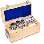 KERN súlykészlet precíziós mérlegekhez 1 g - 10 kg fa dobozban, OIML F1 súlyosztály, hitelesíthető (324-09)