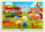 Viga Toys Fa puzzle 4 évszak 24 db-os Ősz