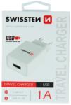 SWISSTEN Travel Adapter Smart IC 1X USB 1A Power Alb (8595217464476)