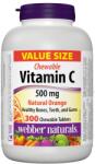 Webber Naturals Vitamin C 500 mg Chewable - Витамин С 500 mg, 300 дъвчащи таблетки Webber Naturals (3276 WN)