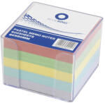 Bluering Kockatömb 8x8x6, 5cm, ragasztás nélküli, transzparens tartóban színes pasztell 8x8x6, 5cm, Bluering® (894557) - irodaszerpiac