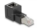 Delock RJ45 apa - RJ45 anya adapter Cat. 6A 90 fokos szögben felfelé hajlítva (DL87861) (DL87861)