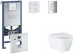 GROHE Rapid SLX - Készlet fali beépítéshez, WC, SoftClose ülőkével és Skate Cosmopolitan gombbal, króm SANI11BB2110 (SANI11BB2110)