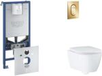 GROHE Rapid SLX - Készlet fali beépítéshez, WC, SoftClose ülőkével és Arena Cosmopolitan gombbal S, Cool Sunrise SANI11BB4120 (SANI11BB4120)