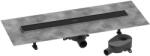 Hansgrohe RainDrain Go - Zuhanylefolyó 70 cm, kétoldalas ráccsal, csempe lerakáshoz, matt fekete 56272670 (56272670)