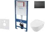 kielle Genesis - Falsík alatti szerelőkészlet, Architectura WC és softclose ülőke, CeramicPlus, Gemini lll gomb, matt fekete SANI11AK5102 (SANI11AK5102)