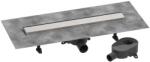 Hansgrohe RainDrain Go - Zuhanylefolyó 60 cm, kétoldalas ráccsal, csempe lerakáshoz, csiszolt rozsdamentes acél 56271800 (56271800)