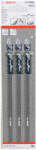 Bosch Set 3 pânze pentru ferăstrău vertical, Speed for Wood T744D, 180 mm (2608663314)