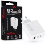 Maxlife ML081094 45W 2xType-C + USB fehér gyorstöltő adapter (ML081094) - bestbyte