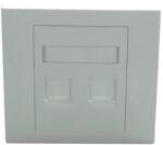 Emtex Faceplate Keystone RJ45 Emtex EMT-FP8686-2, 2 porturi, 86x86 (EMT-FP8686-2)