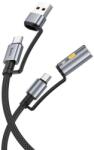 hoco. Cablu Date si Incarcare USB-C / USB-A - USB-C / Bricheta HOCO U138, 60W, 1.2m, Negru