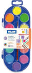 MILAN Acuarele Milan 0531512, 8 Metalice + 4 Fluorescente (0531512)