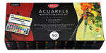 Daco Acuarele Daco AR050, 50 culori, cutie metalica + Pensule si accesorii (AR050)