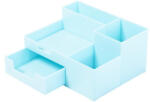 Ecada Suport birou din plastic cu 5 compartimente Ecada 95105VT, Turcoaz (95105VT)