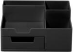 Ecada Suport birou din plastic cu 5 compartimente Ecada 95105N, Negru (95105N)