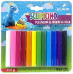 Ecada Plastilina Glitter ECADA 84012G, 12 culori (84012G)