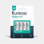 Uniross POWER PLUS 1, 5V LR6/AA/ceruza tartós alkáli elem 4db/csomag (UPPAAPK4) - officedepot