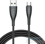 VEGER cable USB A to Type C 2, 4A V104 1, 2 m black