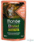 Monge BWild Grain Free Cat 85g Sterilised - Lazac, garnéla és zöldségek
