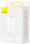 Baseus Super Si Pro gyorstöltő USB + USB-C 30W (Fehér) (CCSUPP-E02)