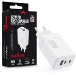 Maxlife ML081100 65W 2xType-C + USB fehér gyorstöltő adapter (ML081100) - haztartasibolt