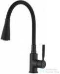 INVENA HULA PLUS 2 funkciós mosogató csaptelep flexibilis kifolyócsővel, matt fekete BZ-85-P04-L (BZ-85-P04-L)