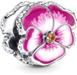 Pandora Moments Rózsaszín árvácska ezüst charm - 790777C01 (790777C01)