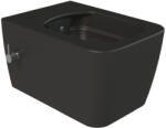 CeraStyle HERA fali WC - MATT FEKETE - BEÉPÍTETT bidé funkcióval - perem nélküli - mély öblítés (HC01706PH05) - globalvivamarket