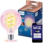 Philips LED izzó E27 G95 6, 3 W = 40 W CCT + RGB többszínű FILAMENT SMART WiFi Philips WiZ (PHWIZ0755)
