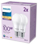 Philips 2 db LED izzó készlet E27 A67 13W = 100W 1521lm 2700K Meleg 150° PHILIPS (8719514451377)