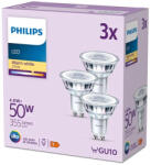 Philips 3x LED halogén izzó készlet GU10 PAR16 4.6W = 50W 355lm 2700K Meleg 36° PHILIPS (8719514452503)