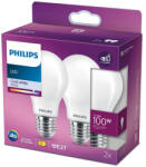Philips 2 db LED izzó készlet E27 A60 10.5W = 100W 1521lm 4000K Semleges izzószál Milky PHILIPS (8718699763718)