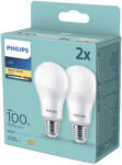 Philips 2PAK LED izzó E27 A60 13W = 100W 1521lm 2700K Meleg PHILIPS (8720169191716)