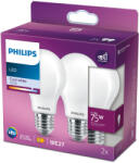 Philips db LED izzó készlet E27 A60 8.5W = 75W 1055lm 4000K Semleges izzószál Milky PHILIPS (8718699763657)