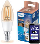 Philips LED izzó E14 C35 4, 9W = 40W 2700-6500K FILAMENT SMART WiFi Philips WiZ (PHWIZ0705)