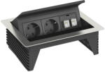OBO Bettermann 6116802 DBK2-D3 D2S2K Deskbox, nyitható, asztallapba szerelhető 210x167x68 (6116802)