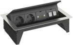 OBO Bettermann 6116810 DBK2-M4H D2S2K Deskbox, nyitható, asztallapba szerelhető 260x167x68 (6116810)