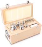 KERN súlykészlet precíziós mérlegekhez 1 g - 5 kg fa dobozban, OIML M1 súlyosztály, hitelesíthető (344-08)