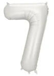 Partydeco Számos lufi 34" 86cm óriás matt Ezüst szám, számjegy 7-es (LUFI704736)